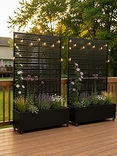 Descubre las mejores jardineras profundas de metal para tu balcón