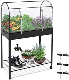 Mesas de cultivo elevadas para terraza para lechugas