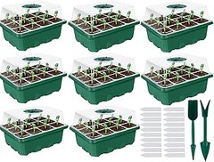 Semilleros con tapa para germinar en casa con herramientas incluidas