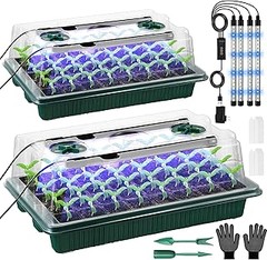 Semilleros con tapa para germinar en casa con luz LED