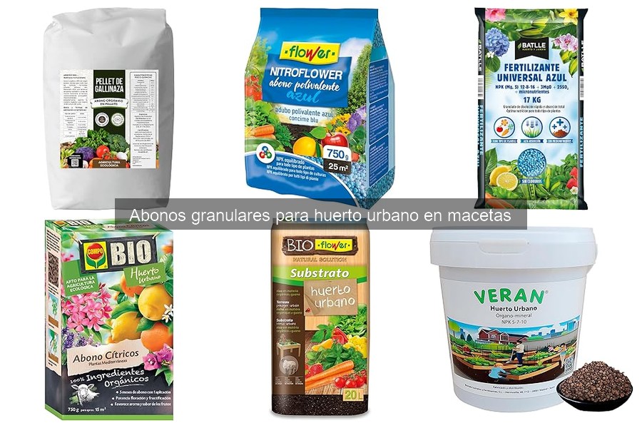 Comparativa de Abonos Granulares para Huerto Urbano