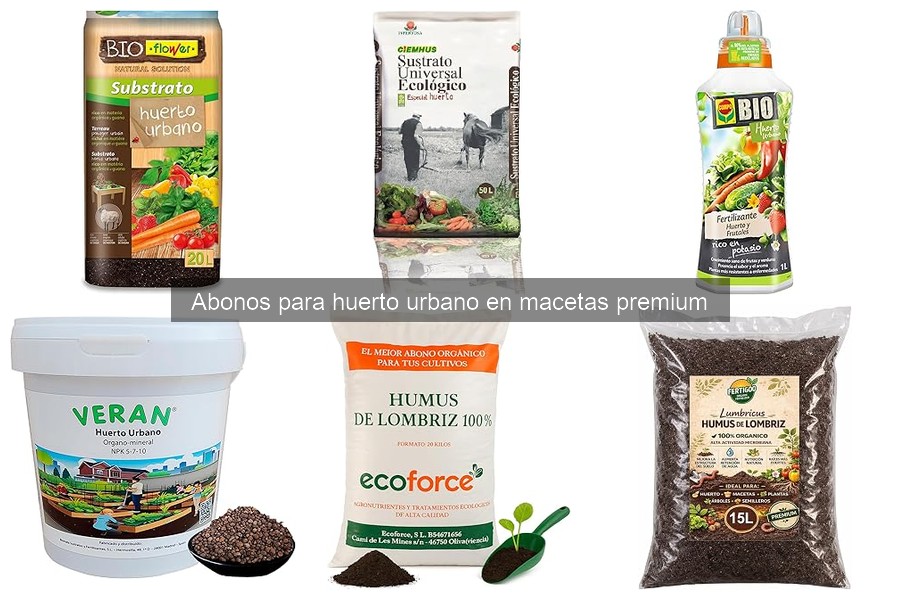 Comparativa de Abonos Premium para Huertos Urbanos en Macetas