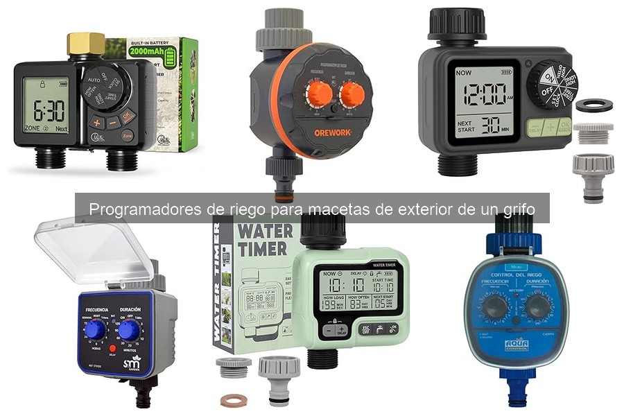 Guía de instalación del programador de riego para macetas