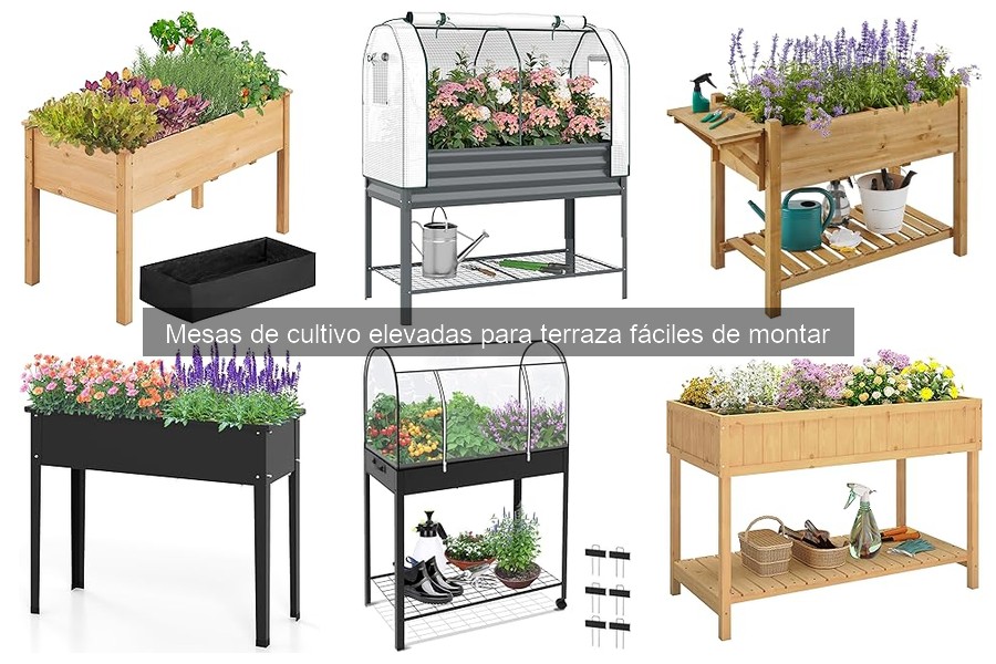 Mantenimiento de Mesas de Cultivo Elevadas en Terraza