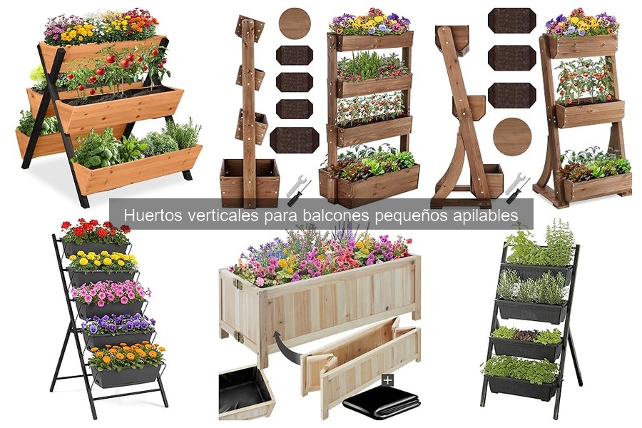 Mejores huertos verticales apilables para balcones pequeños