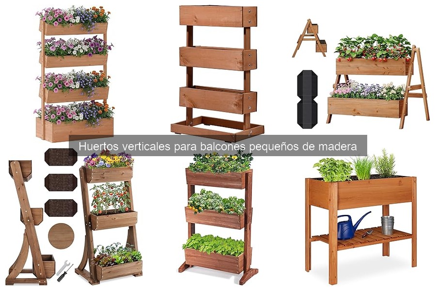 Mejores huertos verticales de madera para balcones pequeños