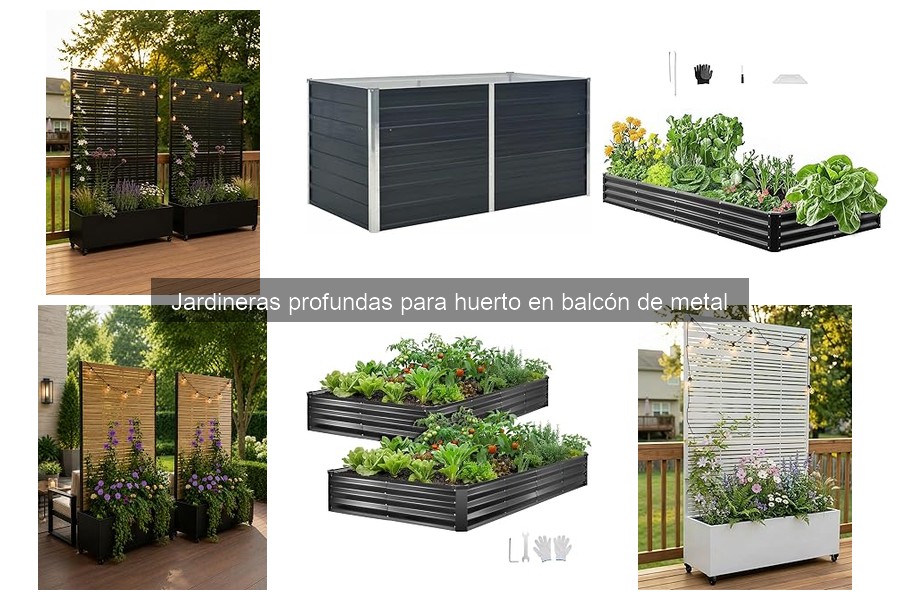 Mejores jardineras profundas de metal para hortalizas en balcón