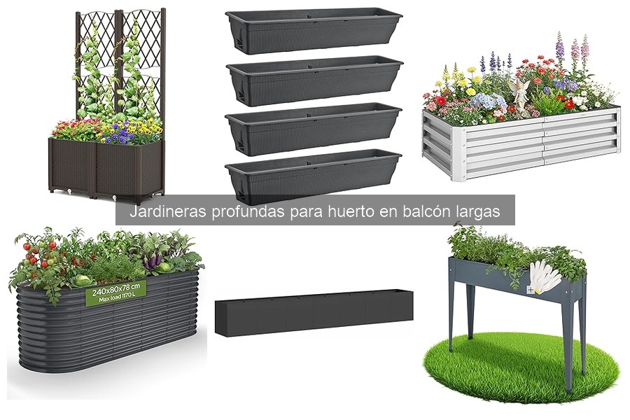 Mejores jardineras profundas para huerto en balcón 2023