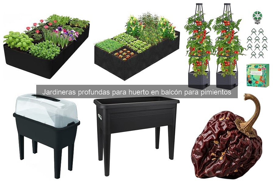 Mejores jardineras profundas para pimientos en balcones pequeños
