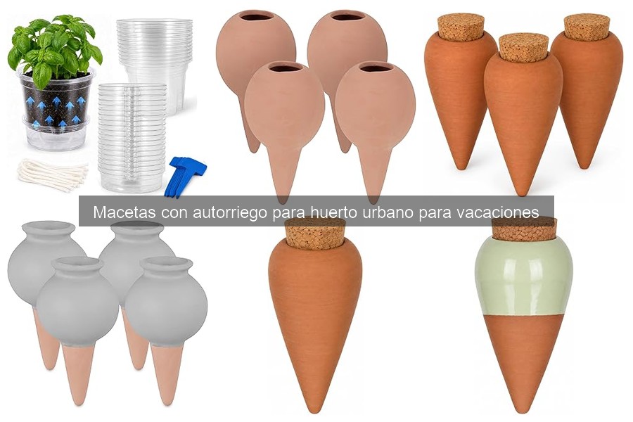 Mejores macetas con autorriego para huerto urbano en vacaciones