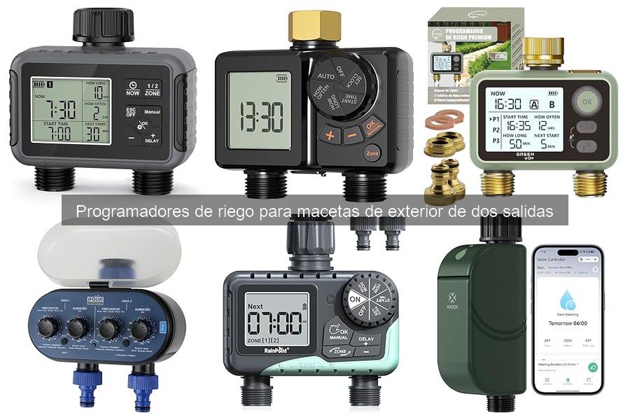 Mejores programadores de riego para macetas de dos salidas