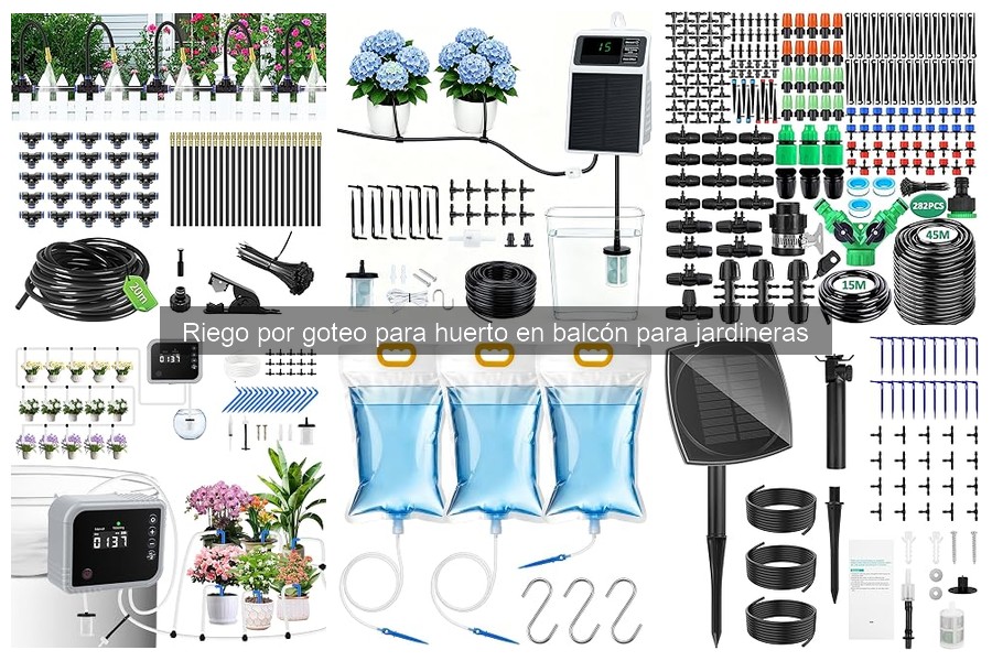 Mejores sistemas de riego por goteo para jardineras en balcones