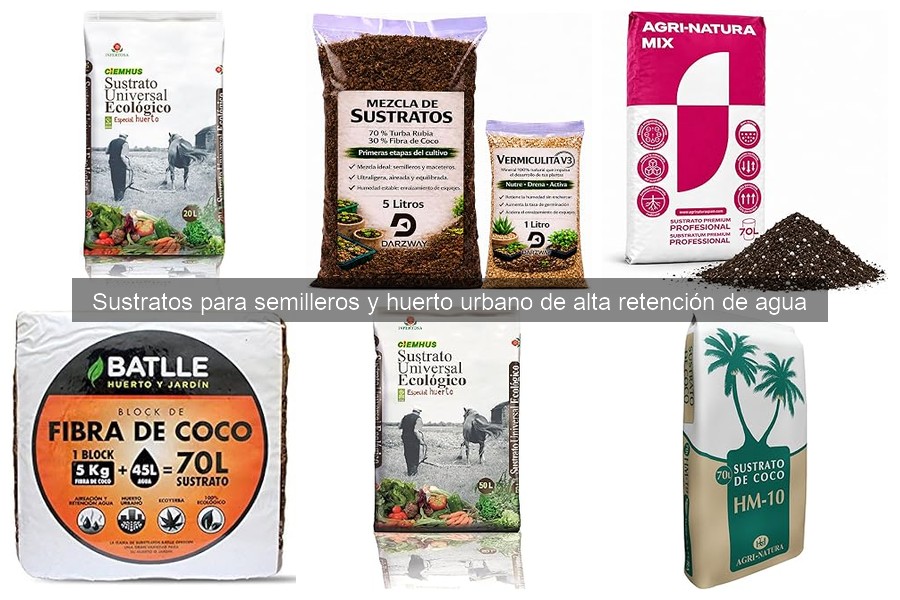 Mejores sustratos para huerto urbano con alta retención de agua