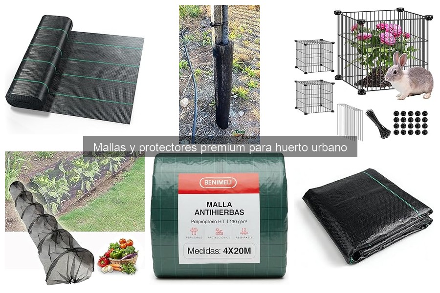 ¿Qué son las mallas y protectores premium para huerto urbano?